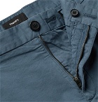 Theory - Zaine Slim-Fit Garment-Washed Stretch-Cotton Twill Shorts - Blue