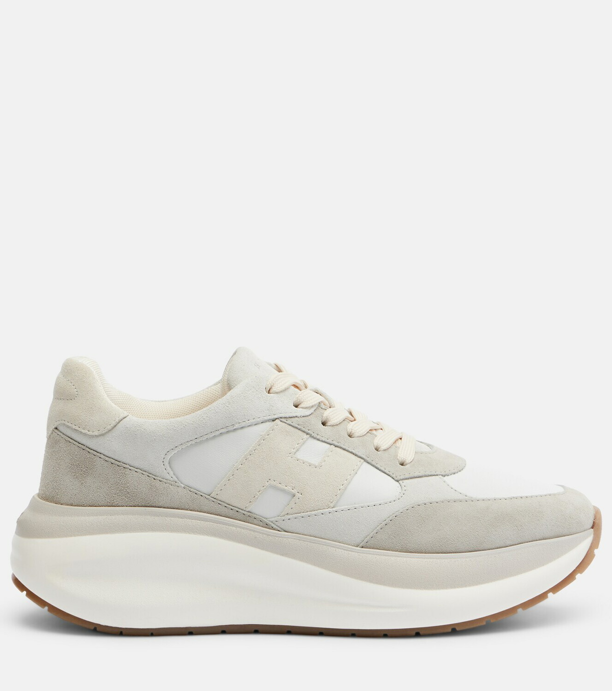 Hogan H696 suede and leather platform sneakers
