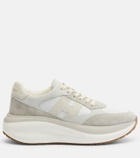 Hogan H696 suede and leather platform sneakers