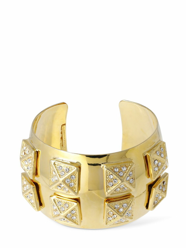 Photo: ALESSANDRA RICH - Metal Cuff W/ Crystal Pyramids