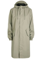 Rains W3 Fishtail Hooded Rubberised Parka Sage