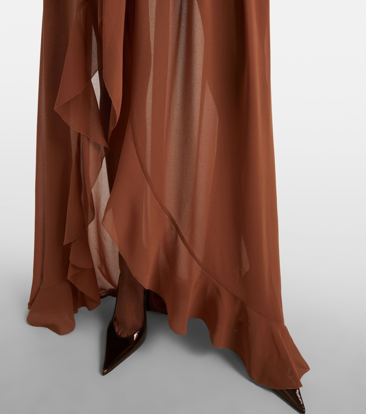 Jacques Wei Draped asymmetric maxi skirt