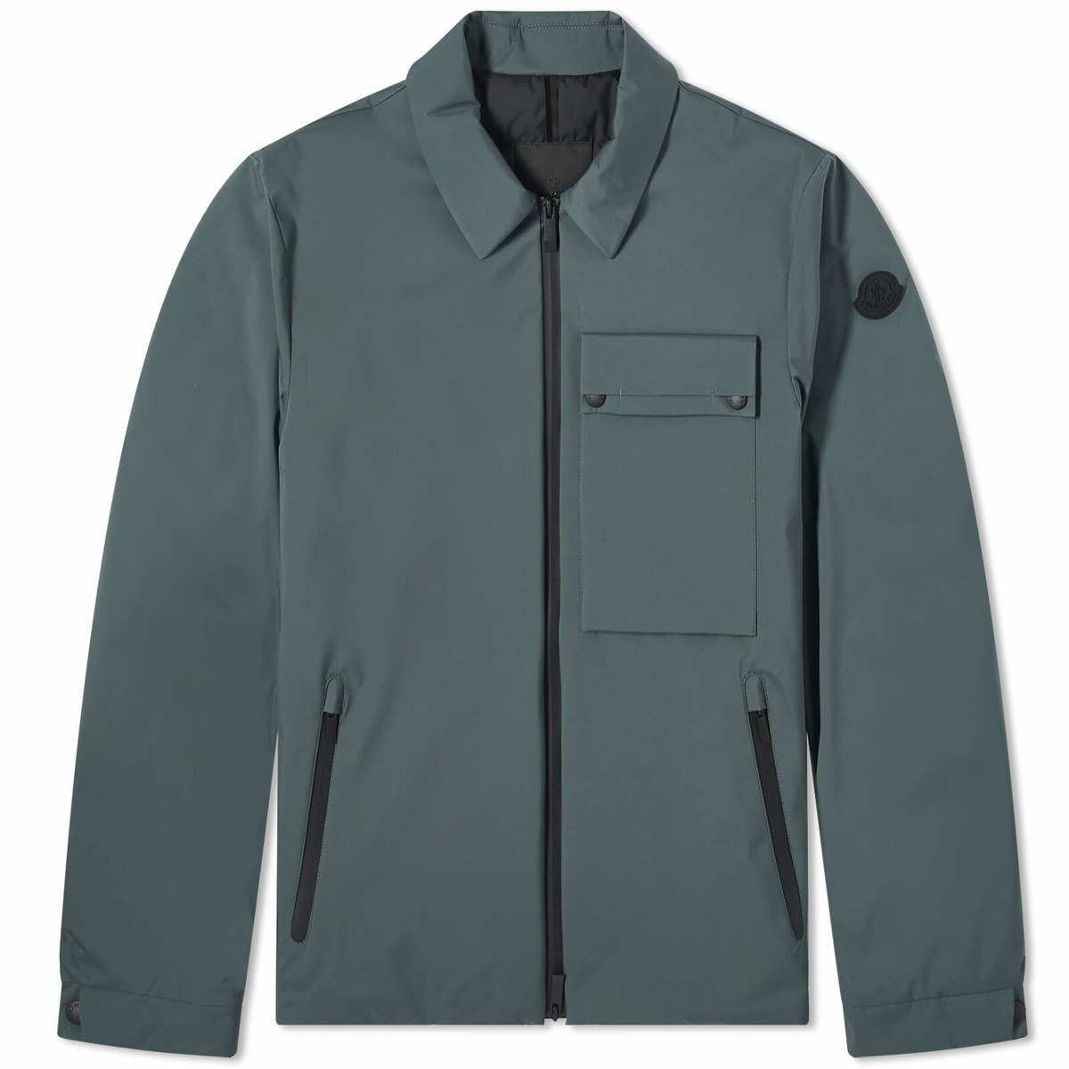 Moncler Men's Tortisse Nylon Overshirt in Green