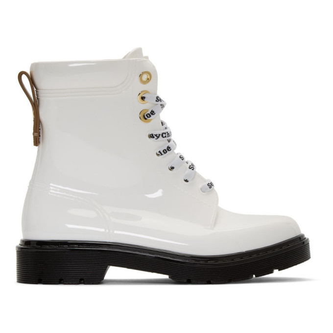 White chloe outlet boots