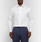 Giorgio Armani - Slim-Fit White Cotton-Poplin Shirt - Men - White