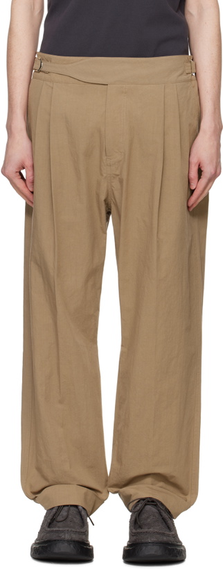 Photo: Craig Green Tan Double Pleat Trousers