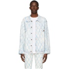 Off-White Off-White and Blue Denim Fence Jacket