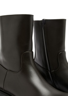 The Row Nobilis Chunky Leather Ankle Boots Brown
