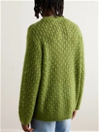 Séfr - Aki Open-Knit Cashmere Sweater - Green