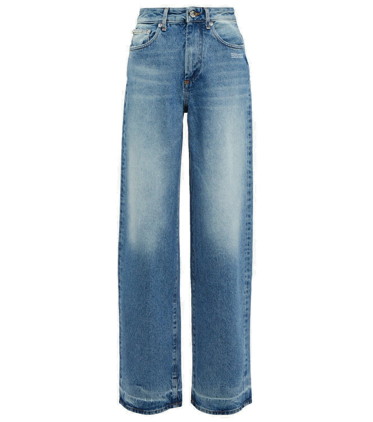 Bring The Style Low Rise Wide Leg Jeans Off White