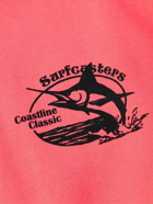 Pasadena Leisure Club - Surfcasters Printed Cotton-Jersey Hoodie - Orange