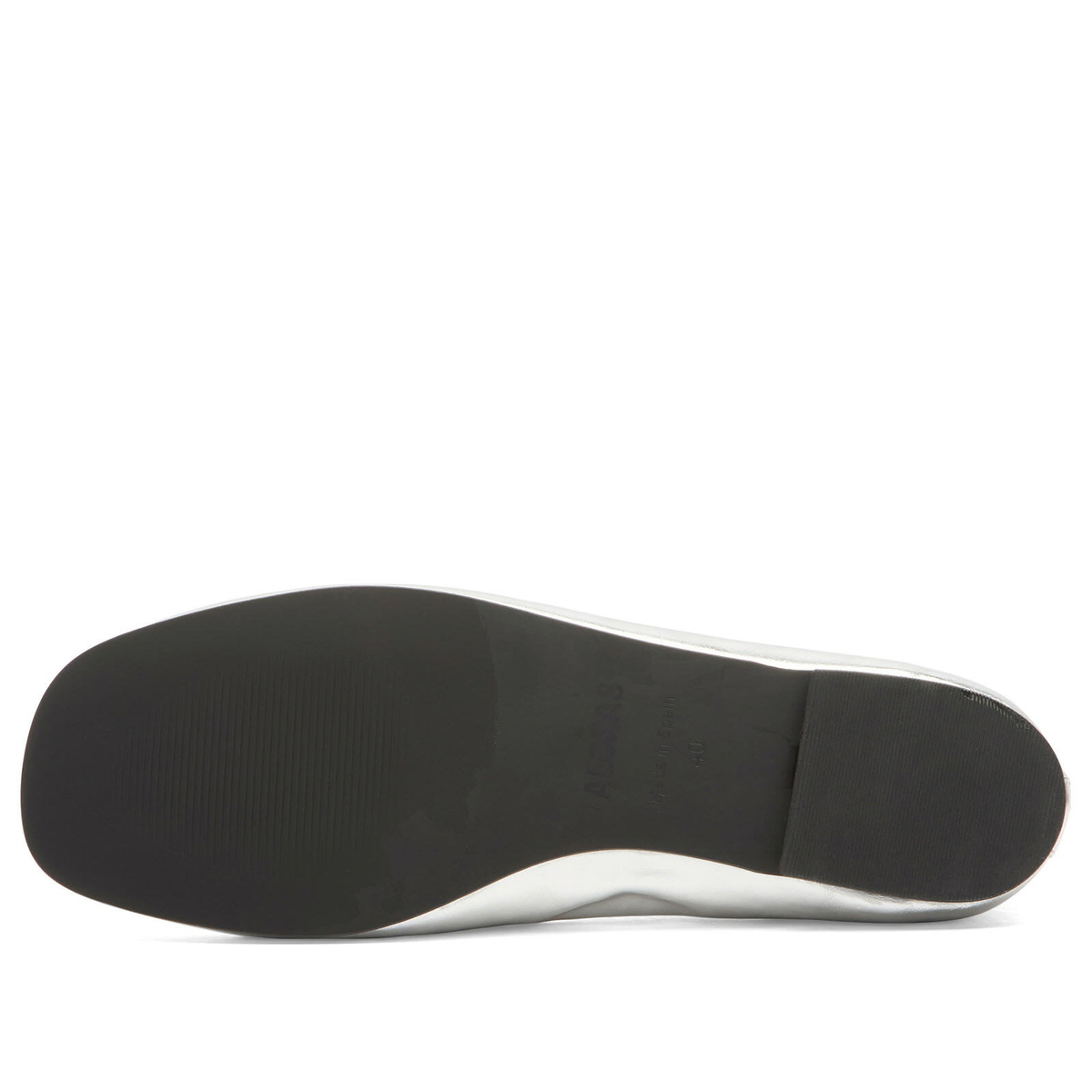 ALOHAS Women's Rosalind Leather Ballet Flats in Shimmer Silver
