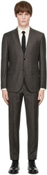 BOSS Gray Single-Breasted Suit