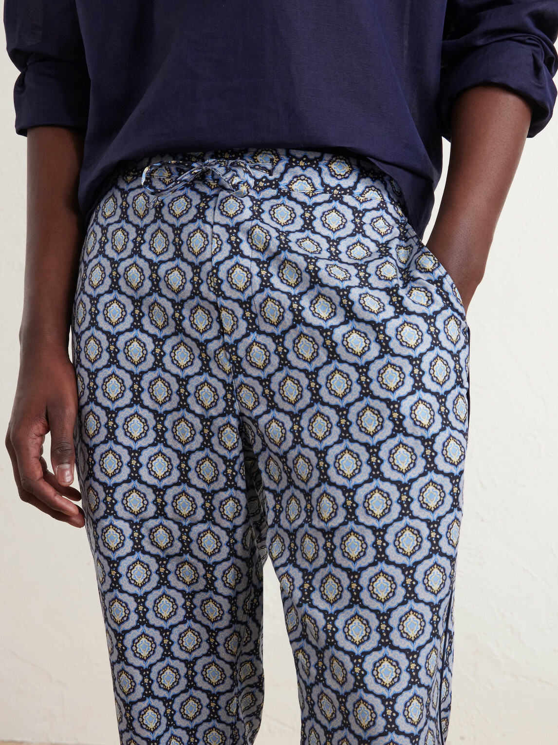 Orlebar Brown - Alfred Straight-Leg Printed Lyocell-Satin Trousers - Blue