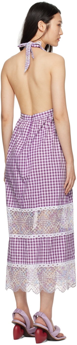 Ionia Maxi Dress in Blue and White Gingham