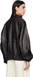 ssstein Black Sheep Leather Zip Short Jacket