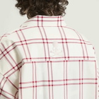 MASTERMIND WORLD Men's Plaid Short Sleeve Shirt in White Red