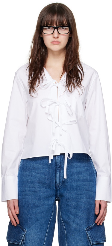 Photo: JW Anderson White Self-Tie Blouse