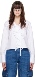 JW Anderson White Self-Tie Blouse