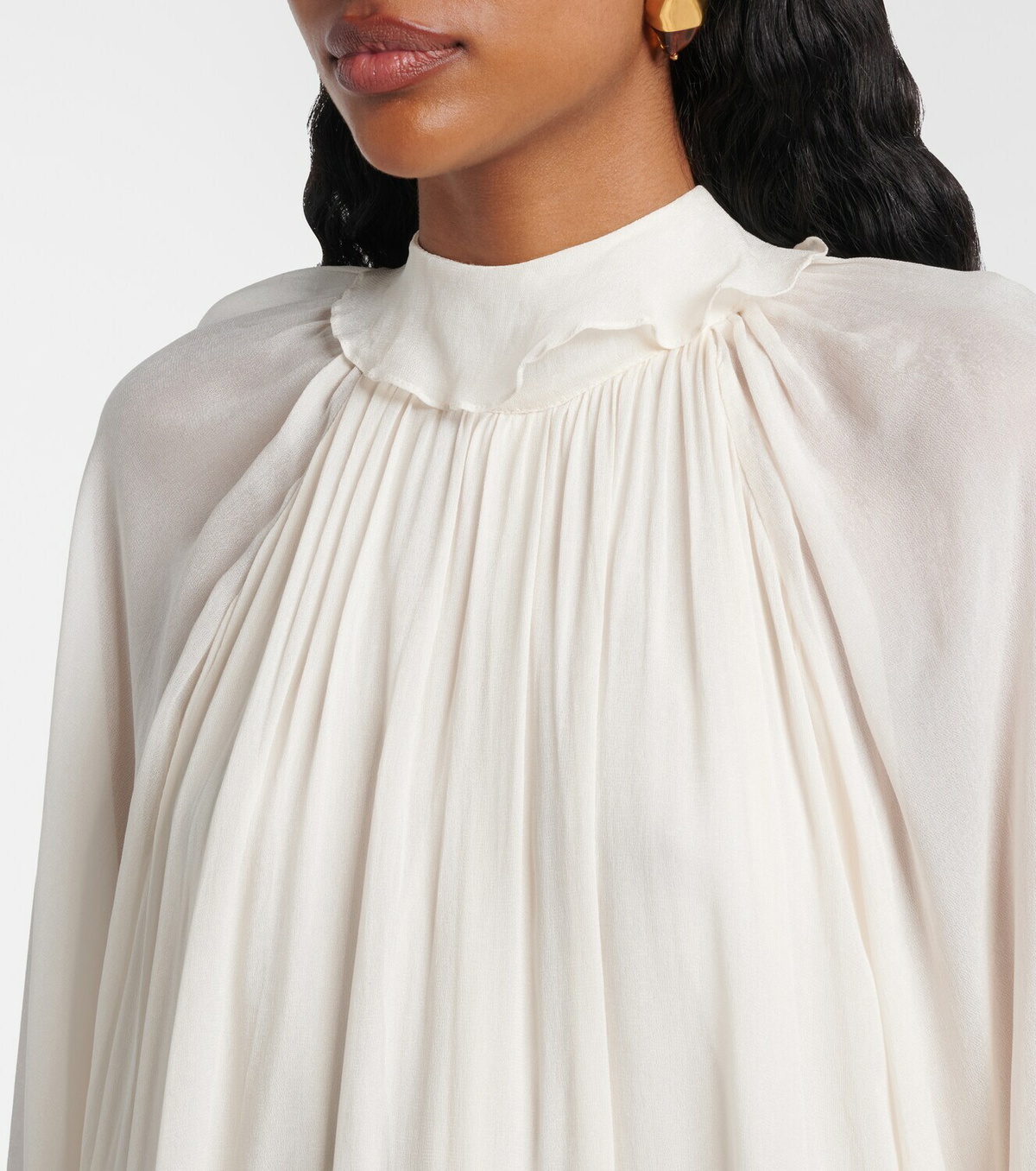 Poupette St Barth Dina ruffled chiffon minidress