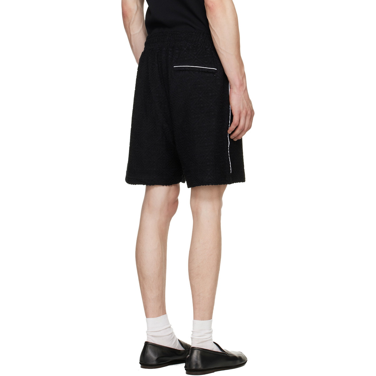 Casablanca Black Towelling Shorts