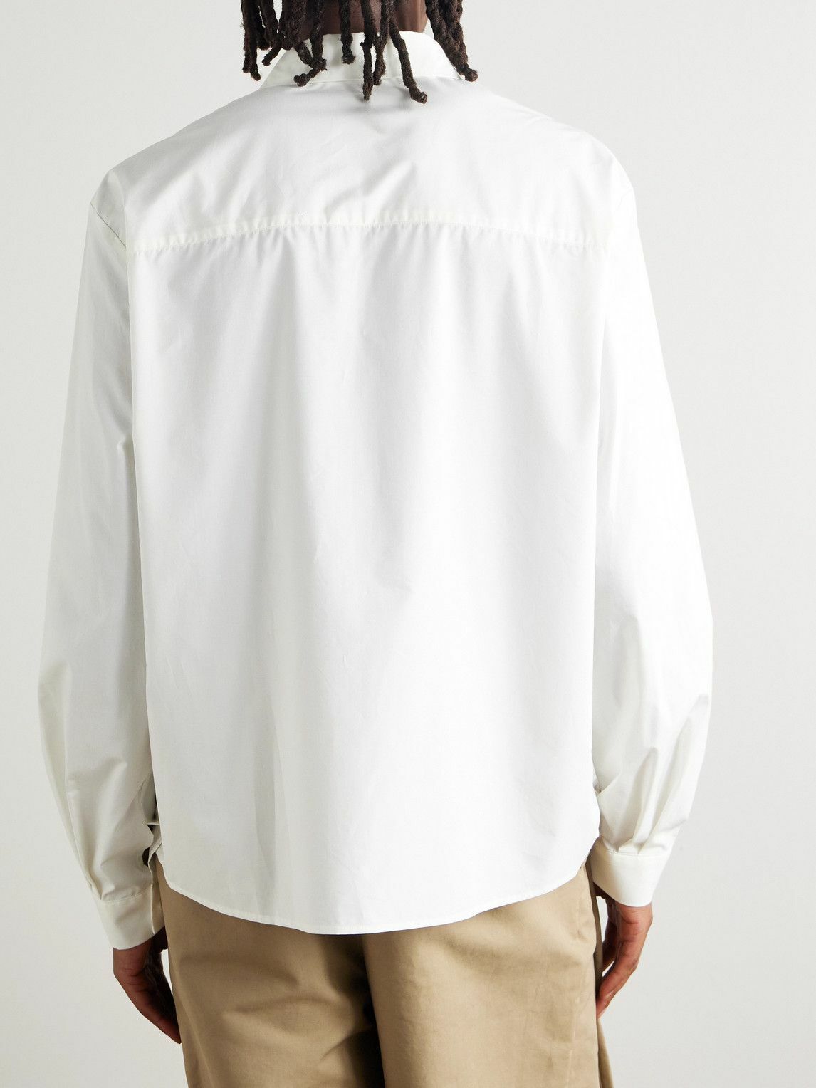 Amomento - Cotton and Silk-Blend Poplin Shirt - White
