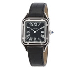 Cartier Santos-Dumont Lacquer Large Model Hand Wind Black Dial Mens Watch WSSA0046