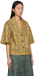 Kika Vargas Yellow Amparo Short Sleeve Shirt