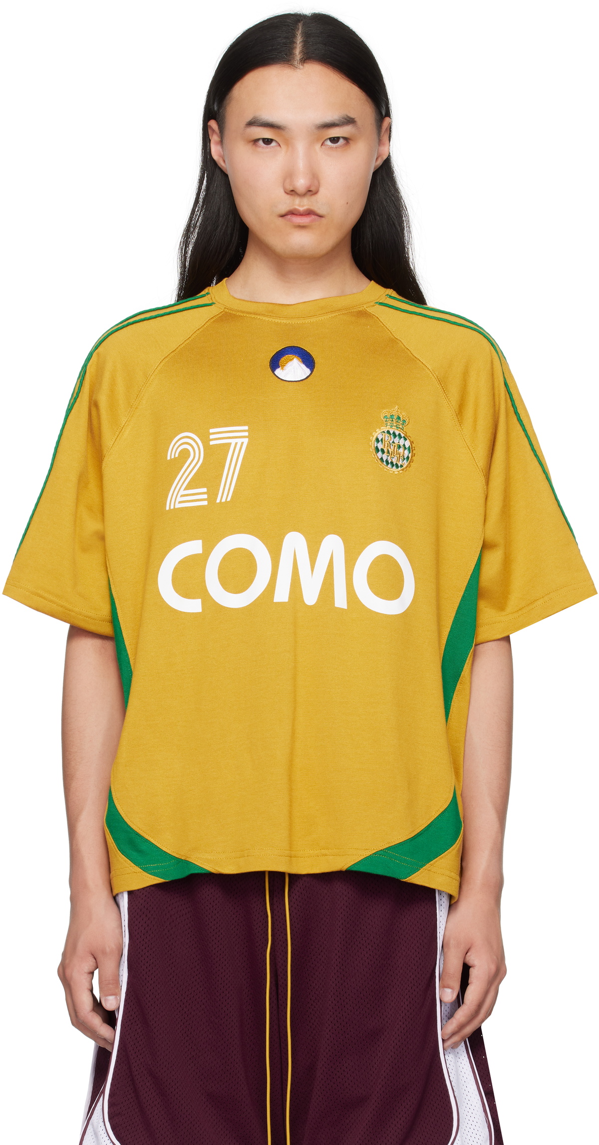 Rhude Yellow 'Rhude 27' Jersey