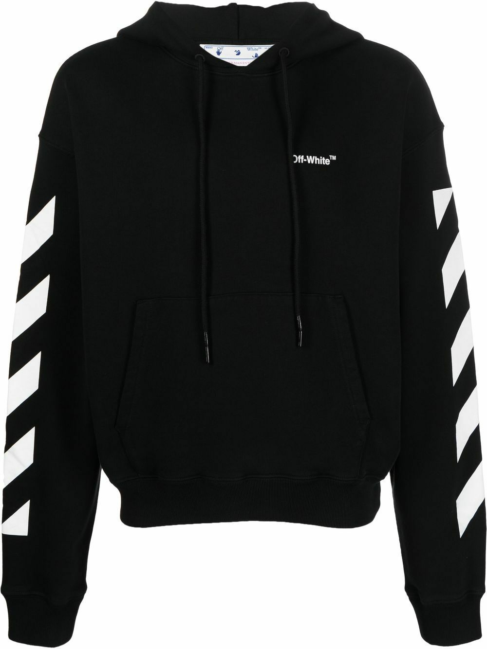 OFF-WHITE - Diagonal Cotton Hoodie Off-White