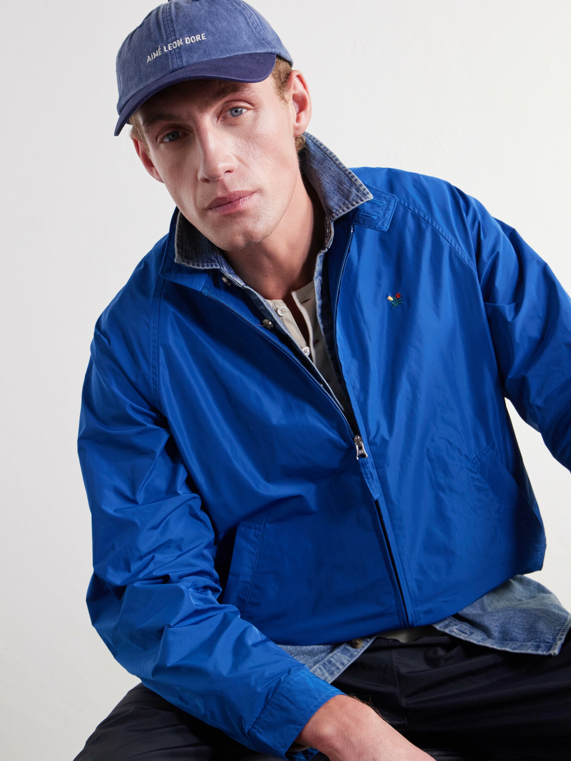 Aimé Leon Dore - Logo-Embroidered Pigment-Dyed Cotton Baseball Cap - Blue