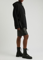 Helmut Lang Mega Zip Hooded Cotton Sweatshirt Black