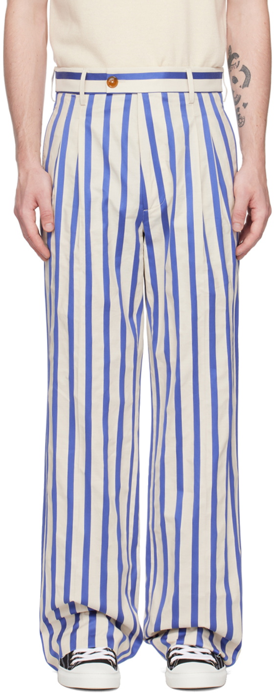 Vivienne Westwood Blue & Off-White Raf Bum Trousers Vivienne Westwood