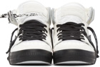 Off-White White & Black High Top Vulcanized Leather Sneakers