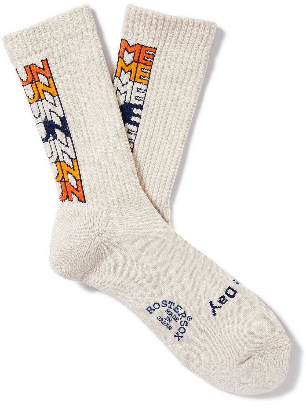 Photo: Rostersox - Home Run Intarsia Ribbed Cotton Socks