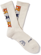 Rostersox - Home Run Intarsia Ribbed Cotton Socks