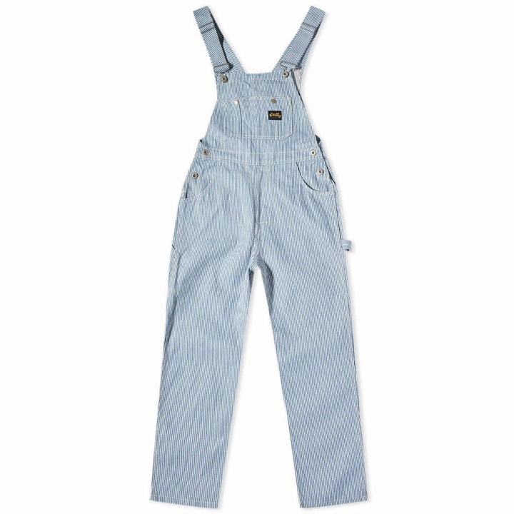 Photo: Stan Ray Men's Earls Bib Overall in Blue Hickory