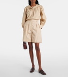 Loro Piana Dorin cotton satin Bermuda shorts