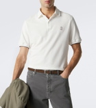 Brunello Cucinelli Logo cotton piqué polo shirt