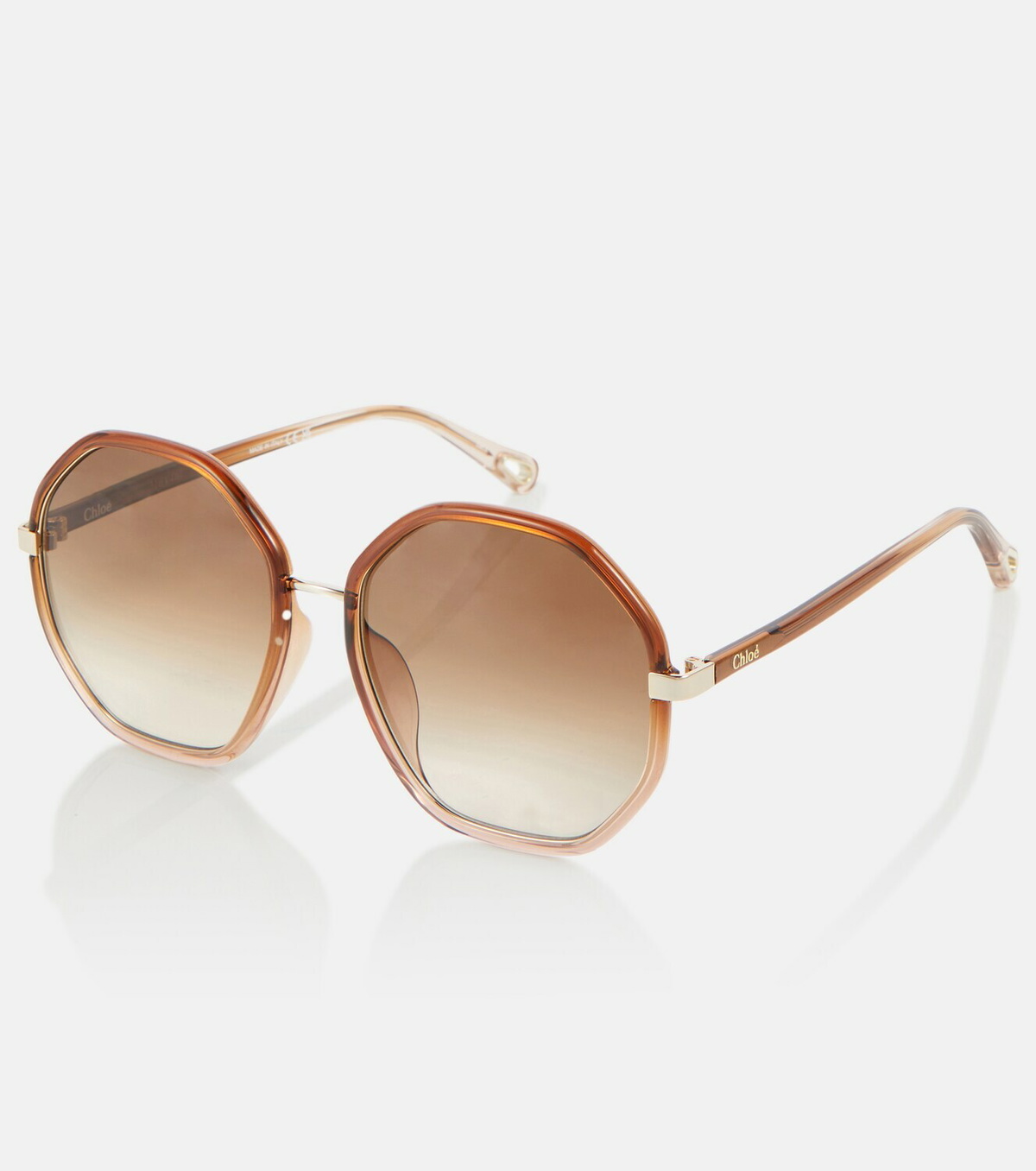 サングラス Chloe Oversized Sunglasses CHLOE Jackson Oversized Square Sunglasses CE135S Gold 512826