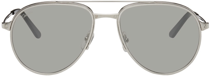 Photo: Cartier Silver Aviator Sunglasses