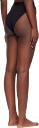 Marine Serre Black Moon Logo Stretched Jersey High-Waist Briefs