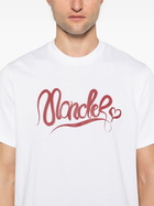 Moncler White Logo-Print T-Shirt