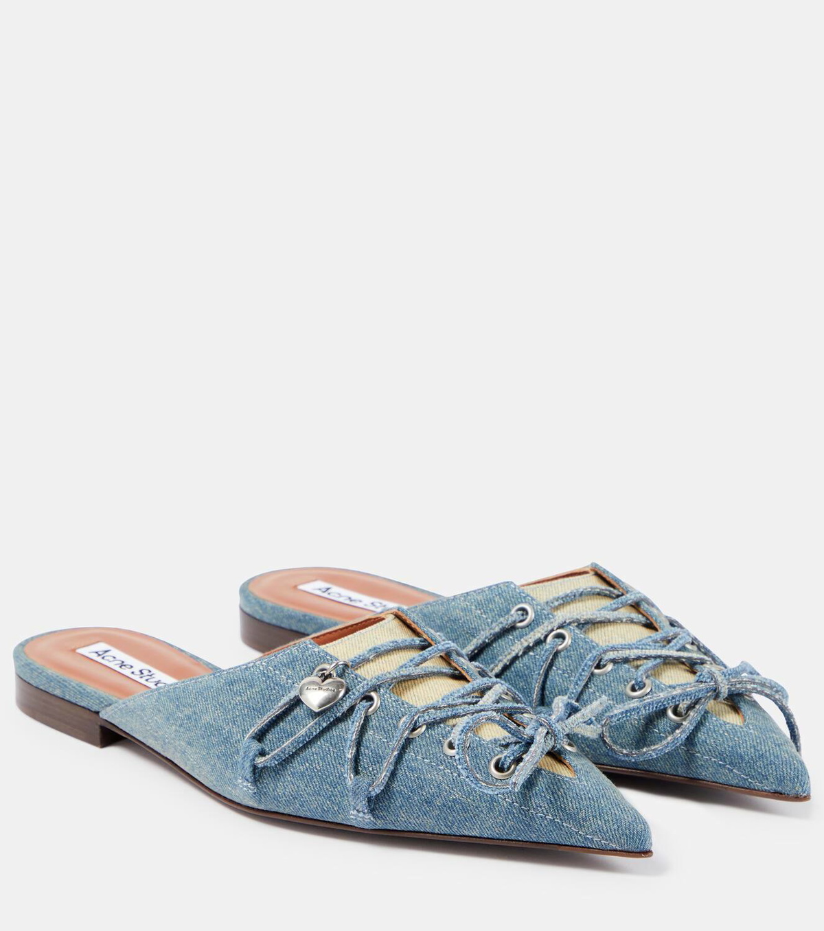Denim Mules -Bravest Studios Acne Studios Lace-up denim mules Acne Studios main image 4
