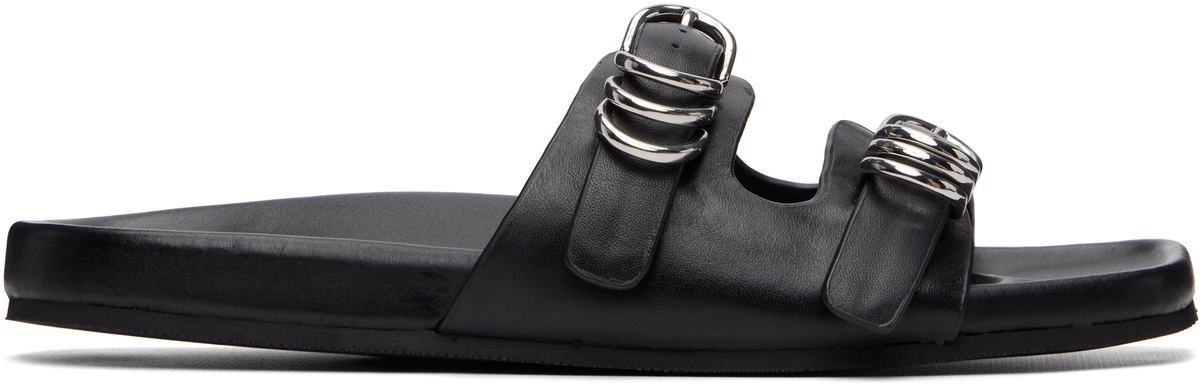 rag & bone Black Rue Leather Sandals