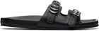 rag & bone Black Rue Leather Sandals