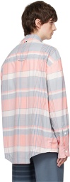 Thom Browne Pink & Blue Oversized Shirt