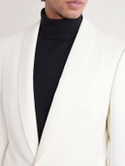 TOM FORD - Shawl-Collar Wool and Silk-Blend Faille Tuxedo Jacket - White