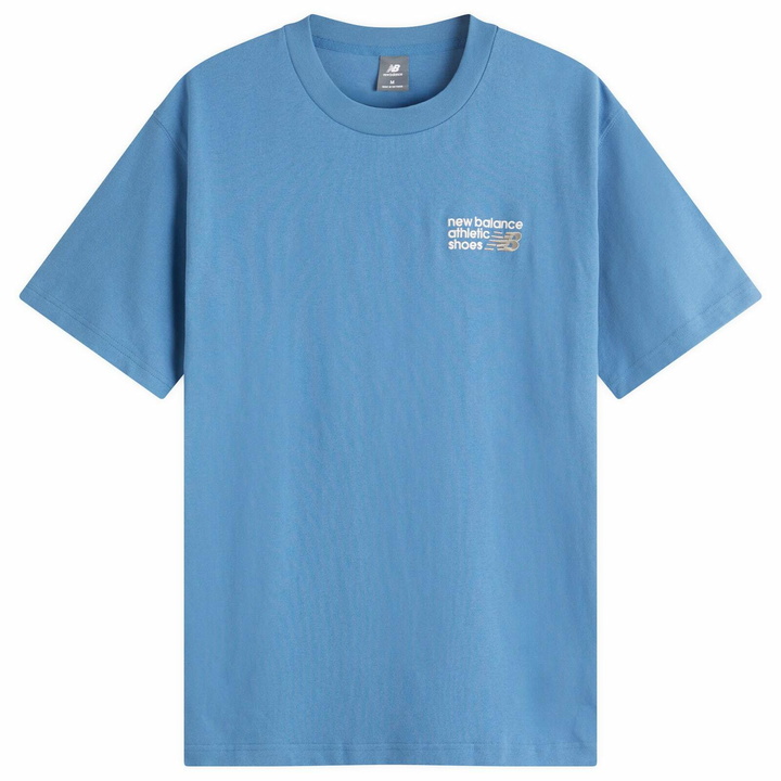 Photo: New Balance Athletics Premium Logo T-Shirt in Sea Stone