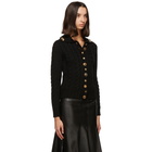 Loewe Black Wool Gold Button Cardigan